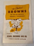 Cleveland Browns AAFC conference program, 1940s Circa.
