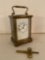 N. H. B. France brass & beveled glass carriage clock, 5