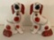 Marked Staffordshire pair of dogs, 9