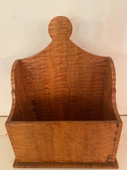 Tiger maple box, 8" wide x 9.5" tall.