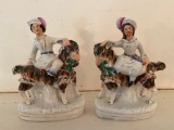 Pair Staffordshire figurines, 1860s Circa, 7 1/2
