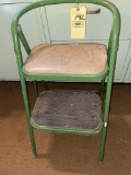 Foldaway step stool.