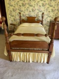 Early Rope Bed with Unique Headboard