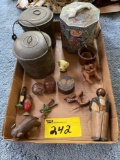 Tin Containers, Wooden Toys, Large Marble