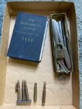 1946 Blue Jackets Manuel, USN Lock and Knives, Ammo
