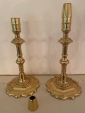 Pair Baldwin brass candlesticks, 11.5
