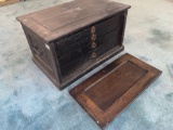 Antique oak machinist's chest, needs cleaned.
