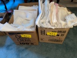 (2) Boxes white dining table covers & napkins.