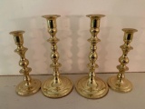(2) Pair Baldwin brass candlesticks.