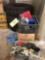 Extension cords, car items, jars and 3 tires