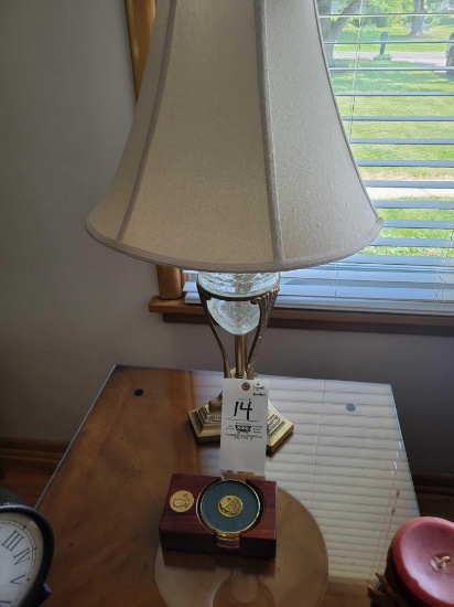 Pair of matching lamps and PGA coaster set