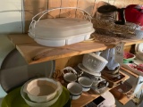Contents of shelf, cookware