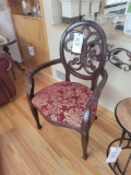 Mahogany arm chair with upholstered seat