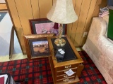 End stand, lamp, picture frames