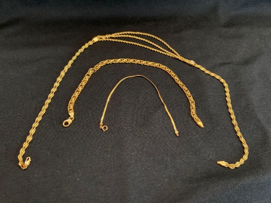 14K Necklace and Bracelets
