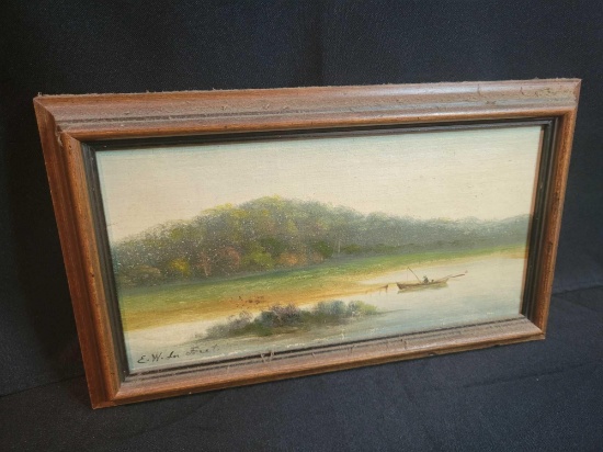 Oil on canvas, 6inch x 1ft. Artist Eugene laForet lived from 1884 to 1955