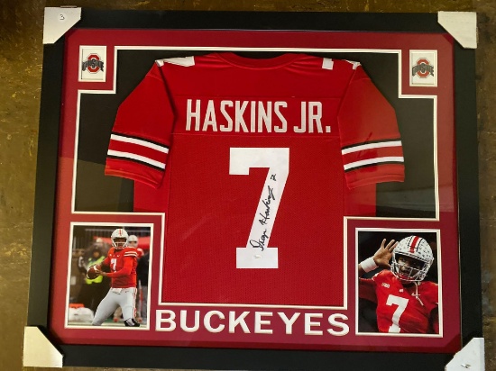 Haskins Jr. autographed Ohio State jersey. JSA #SD62095 COA.