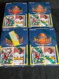(4) Boxes 1992 Fleer football wax packs, (36) unopened packs per box