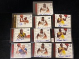 (10) 1997 Score autographed basketball cards. Bid times ten.