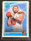 2018 Donruss Panini #303 Baker Mayfield rated rookie card.