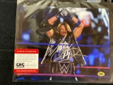 A. J. Styles signed 8 x 10 photo.