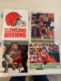 (4) Cleveland Browns signed 8 x 10 photos w/ COA's.