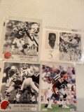 (4) Cleveland Browns signed 8 x 10 photos w/COA's.