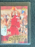 2003/2004 Upper Deck LJ7 LeBron James Diary rookie card.