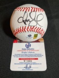 Omar Visquel autographed baseball.