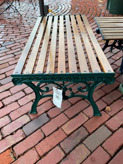 2 Cast Iron & Wood Benches/Tables