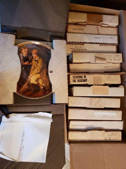 (13) Norman Rockwell collector plates