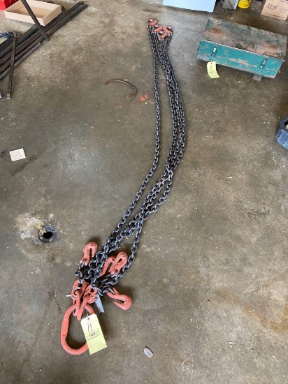 3/8s rigging chain - (4)10ft legs with chokers