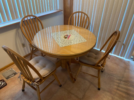 Oak Dining Table and 4 Chairs