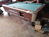Valley commercial pool table, coin-op was removed, 7 ft., no key