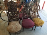 6 Victorian chairs