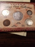 Vintage coin collection incl 1908 barber half