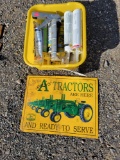 Caulk, metal John Deere sign