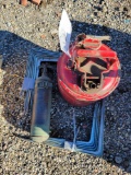 Fuel can, old fire extinguisher