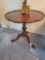 Pie crust top lamp table with carved base