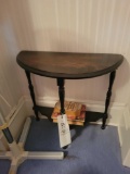 Small side table with books