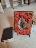Ancestial photo album with stand, photos and notebook