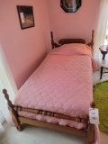 Pair of twin beds, mattresses and box springs