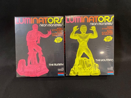 Monogram Luminators Neon Monsters Factory Sealed The Mummy, The Wolfman