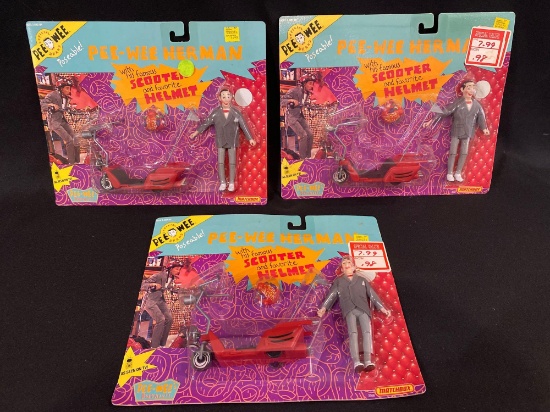 Matchbox Pee Wee Herman Figure & Famous Scooter & Favorite Helmet