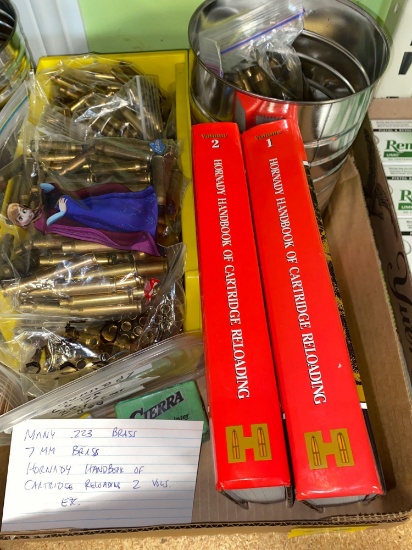 Many .223 brass 7mm brass hornady handbook of cartridge reloading 2 vols etc