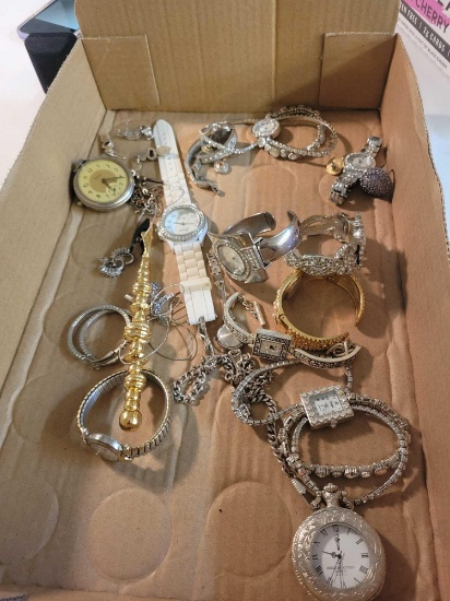 Box of assorted ladies wrist watches