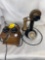 Vintage phone with attached bell alarm