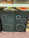 2 large Rectilnear wooden speakers