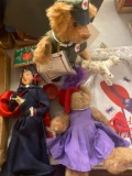 Red hatter items, Texaco stuffed bear ,Salvation Army doll