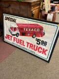 25.5 x 43.5 framed Texaco truck poster